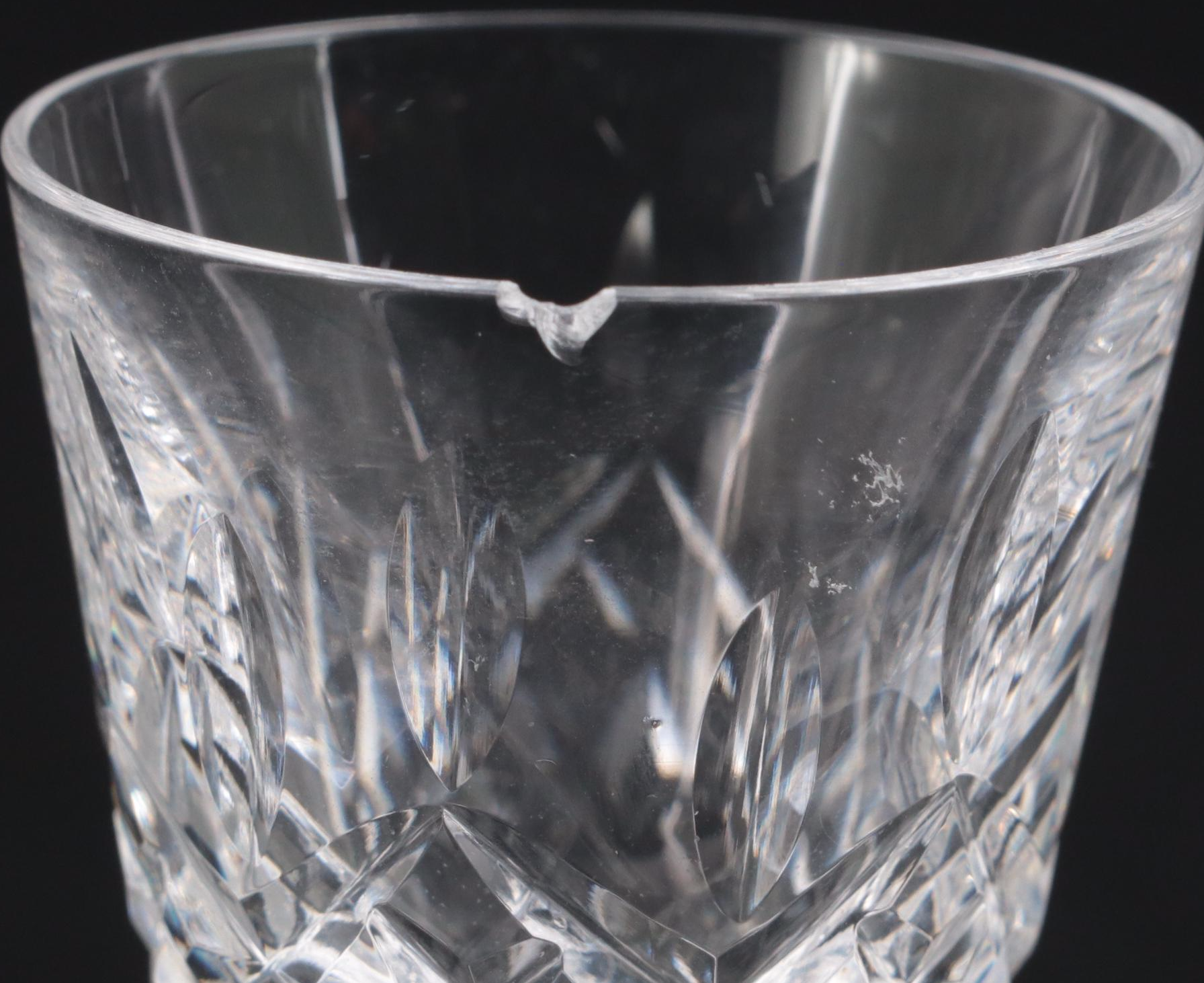 Waterford Crystal "Lismore" Small Liqueur Cocktail or Cordial Glasses