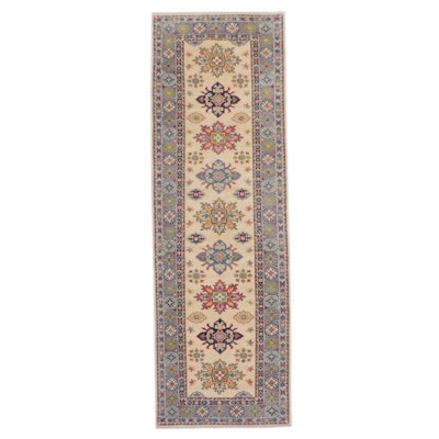 2'9 x 9'10 Hand-Knotted Pakistani Kazak Carpet Runner