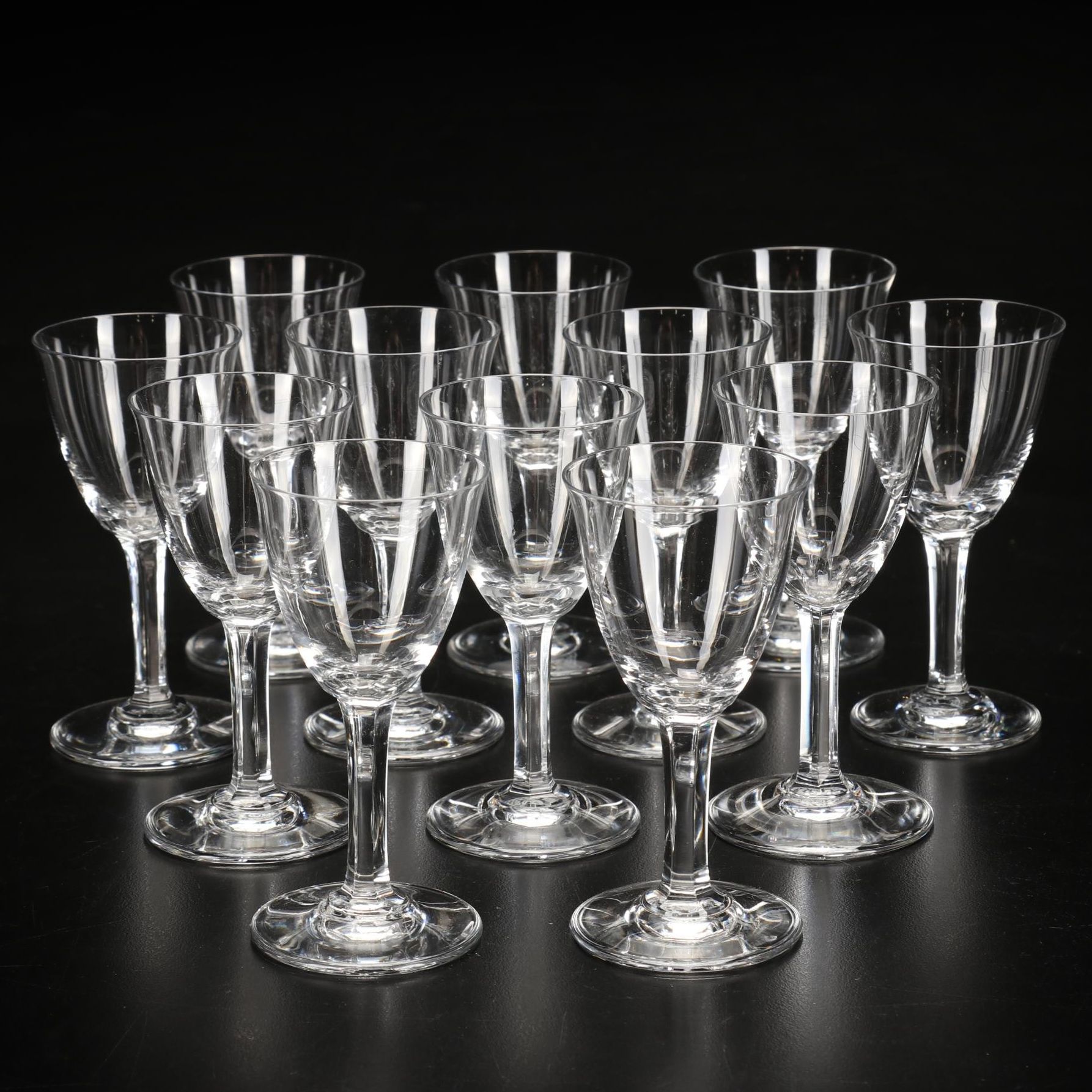 Baccarat "Coppelia" Crystal Cordial Glasses, Mid20th Century EBTH