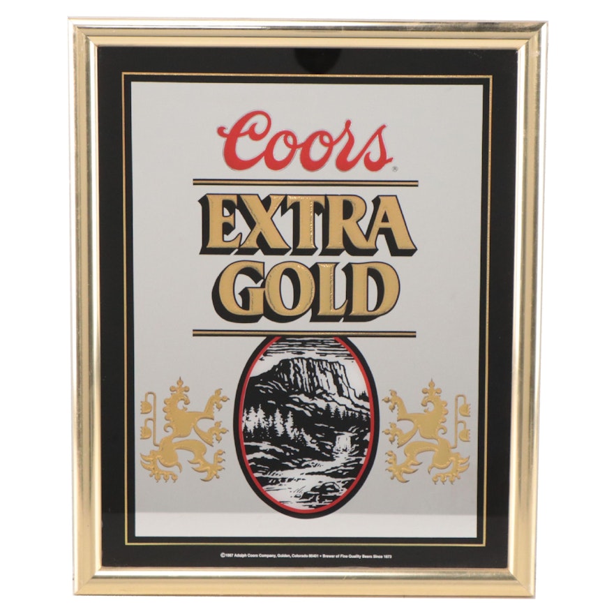 Coors Extra Gold Mirror Advertisement