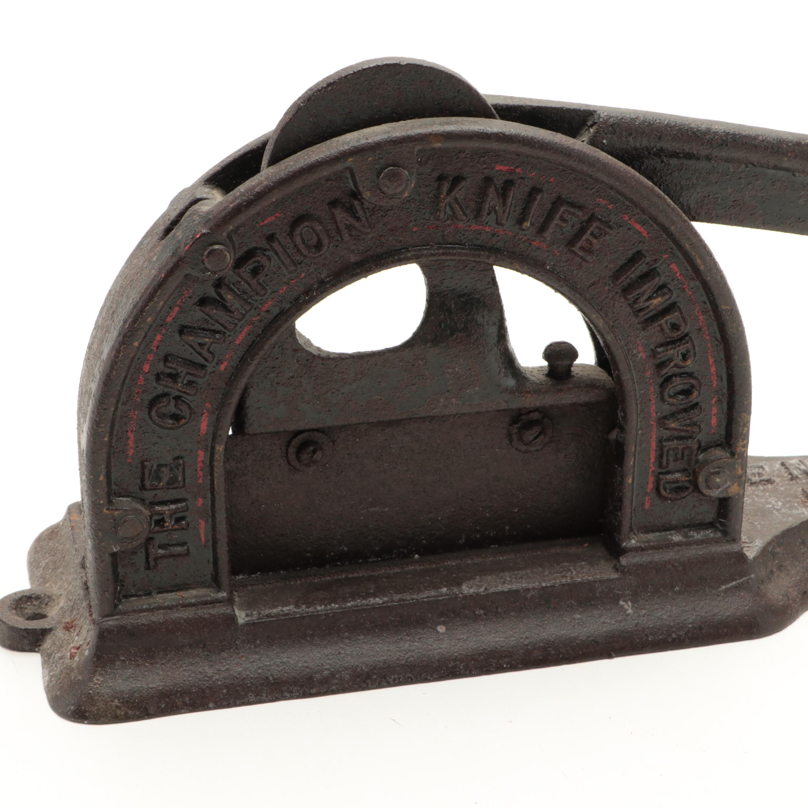 Champion Enterprise Cast Iron Tobacco Plug Cutter, Late 19th/ Early 20th C EBTH