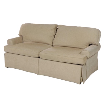 Custom-Upholstered Two-Seat Sofa