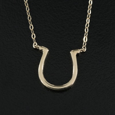 14K Lucky Horseshoe Necklace