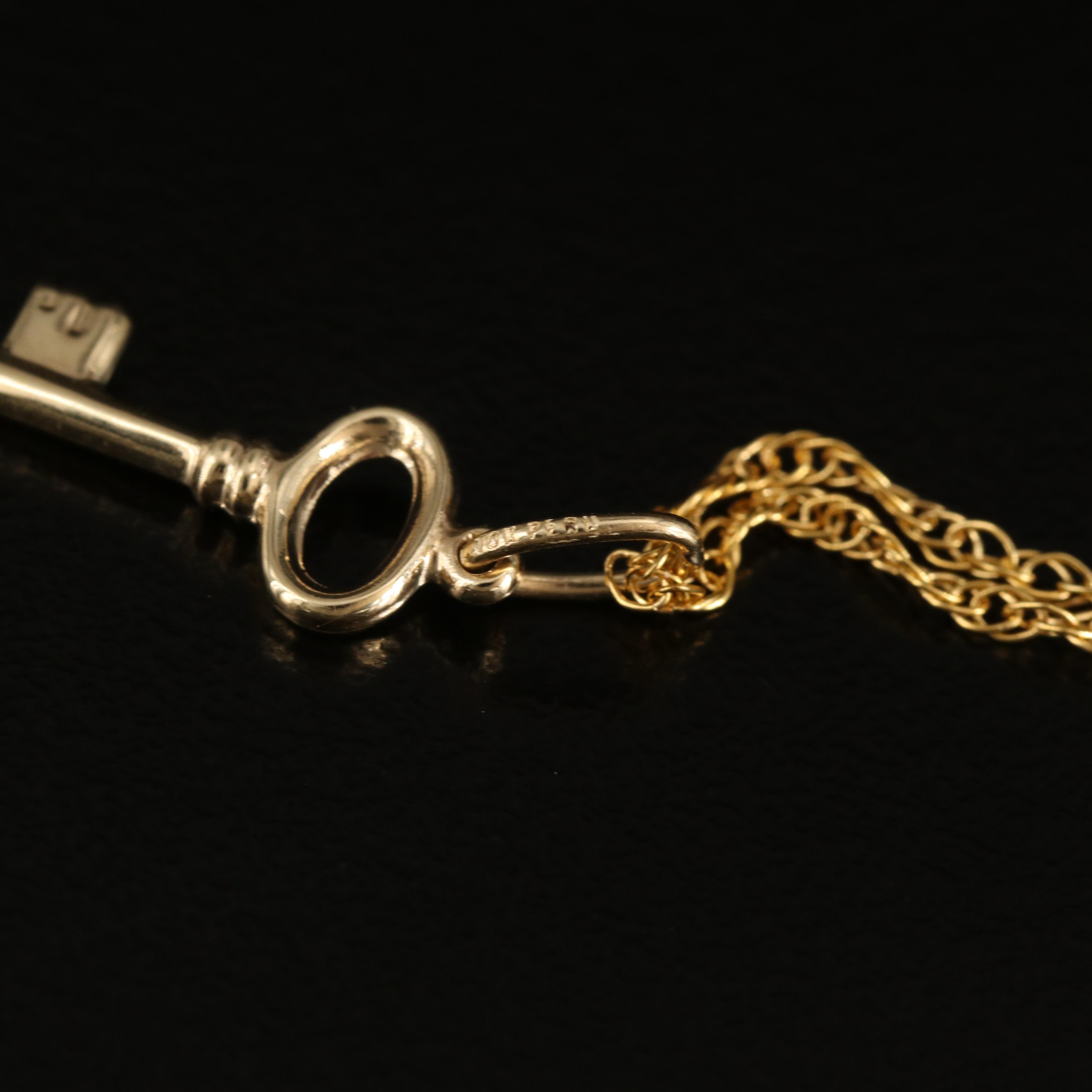 10K Key Pendant on GoldFilled Chain EBTH