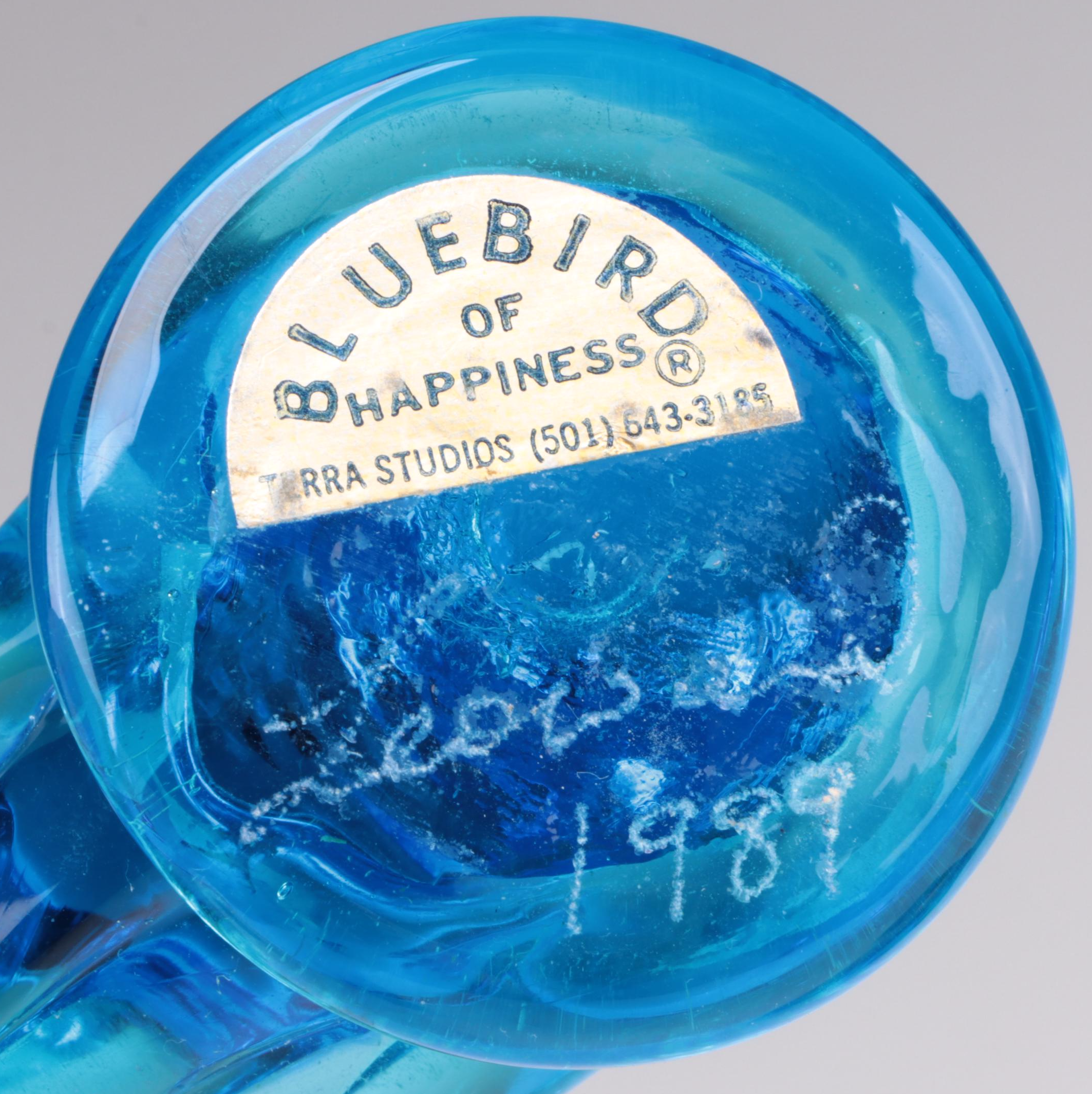 Terra Studios Leo Ward "Bluebird of Happiness" and Other Glass