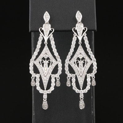 14K 4.75 CTW Diamond Chandelier Earrings