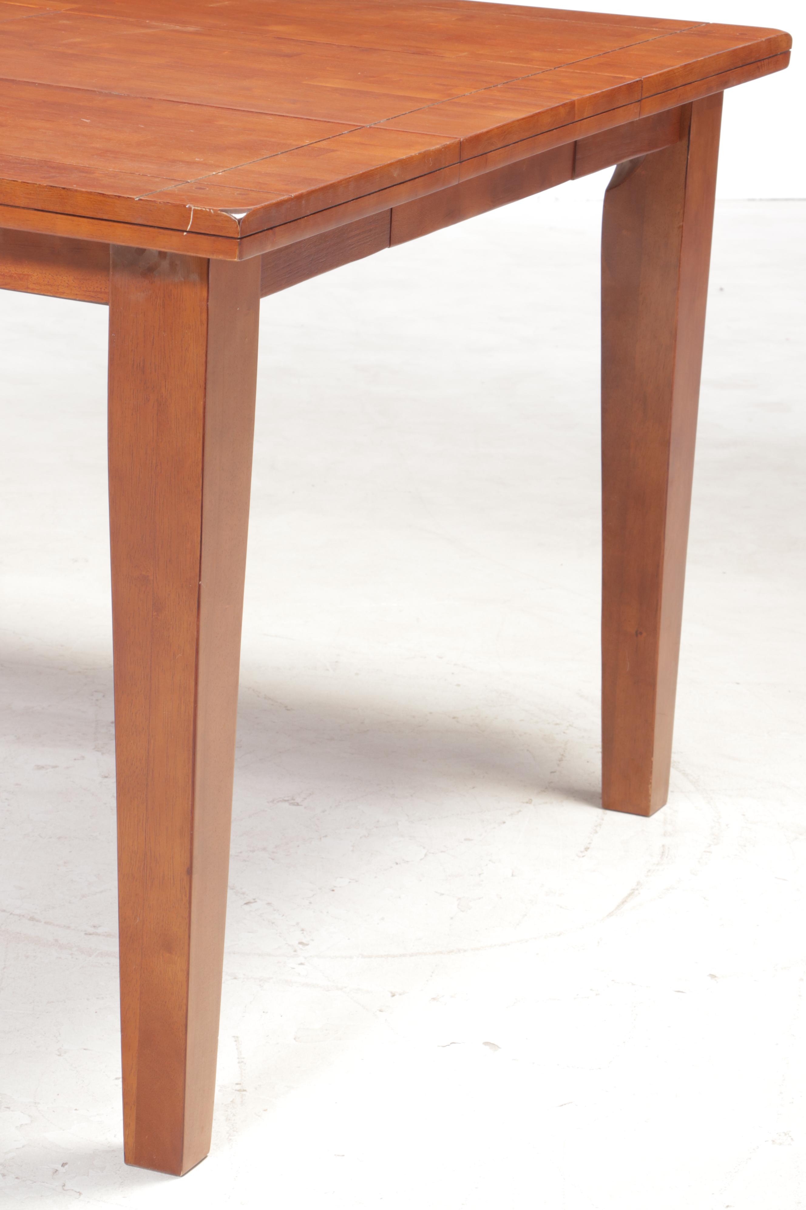 NinePiece Hardwood and FauxLeather CounterHeight Dining Set EBTH