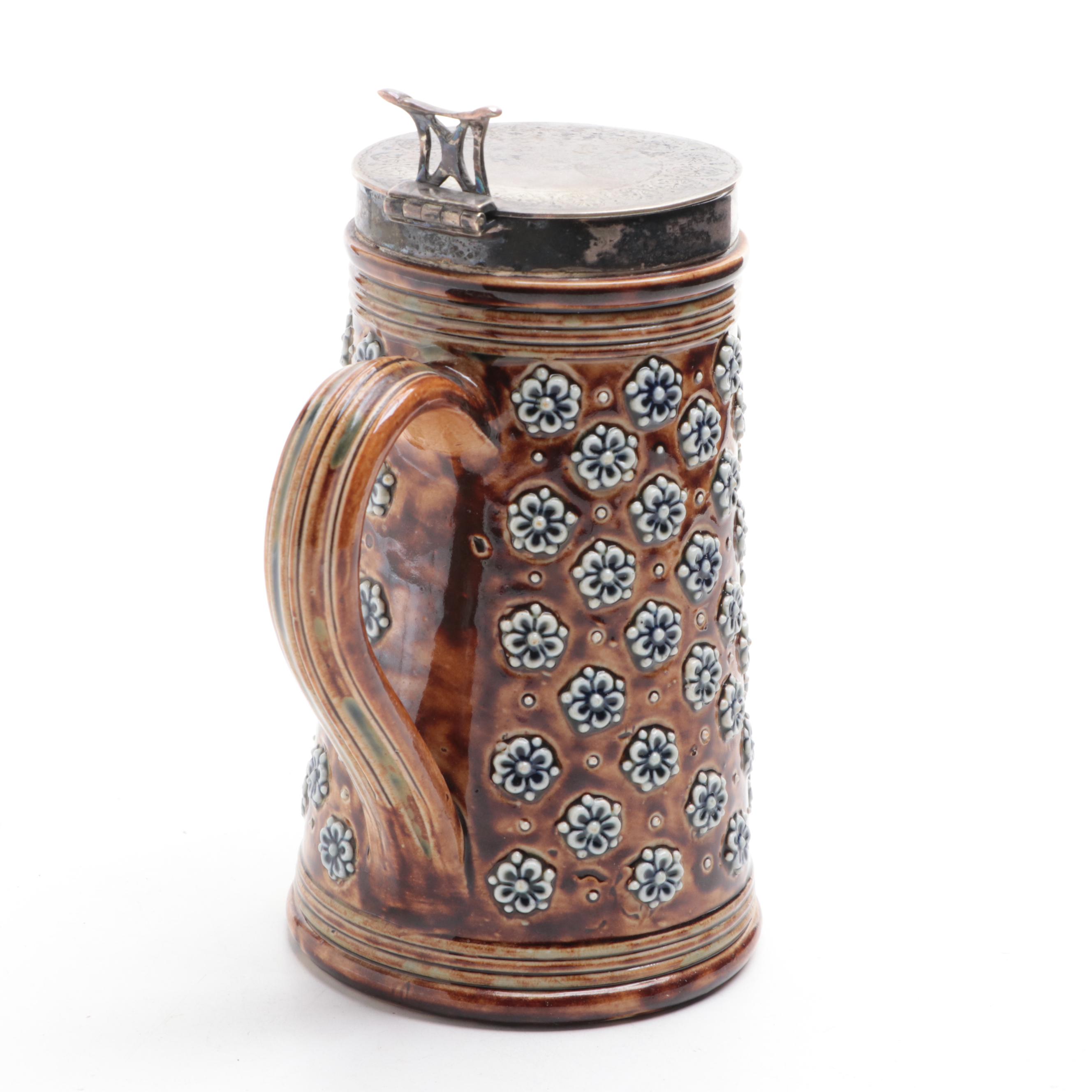 Doulton Lambeth Art Pottery Stoneware Stein, 1875 EBTH