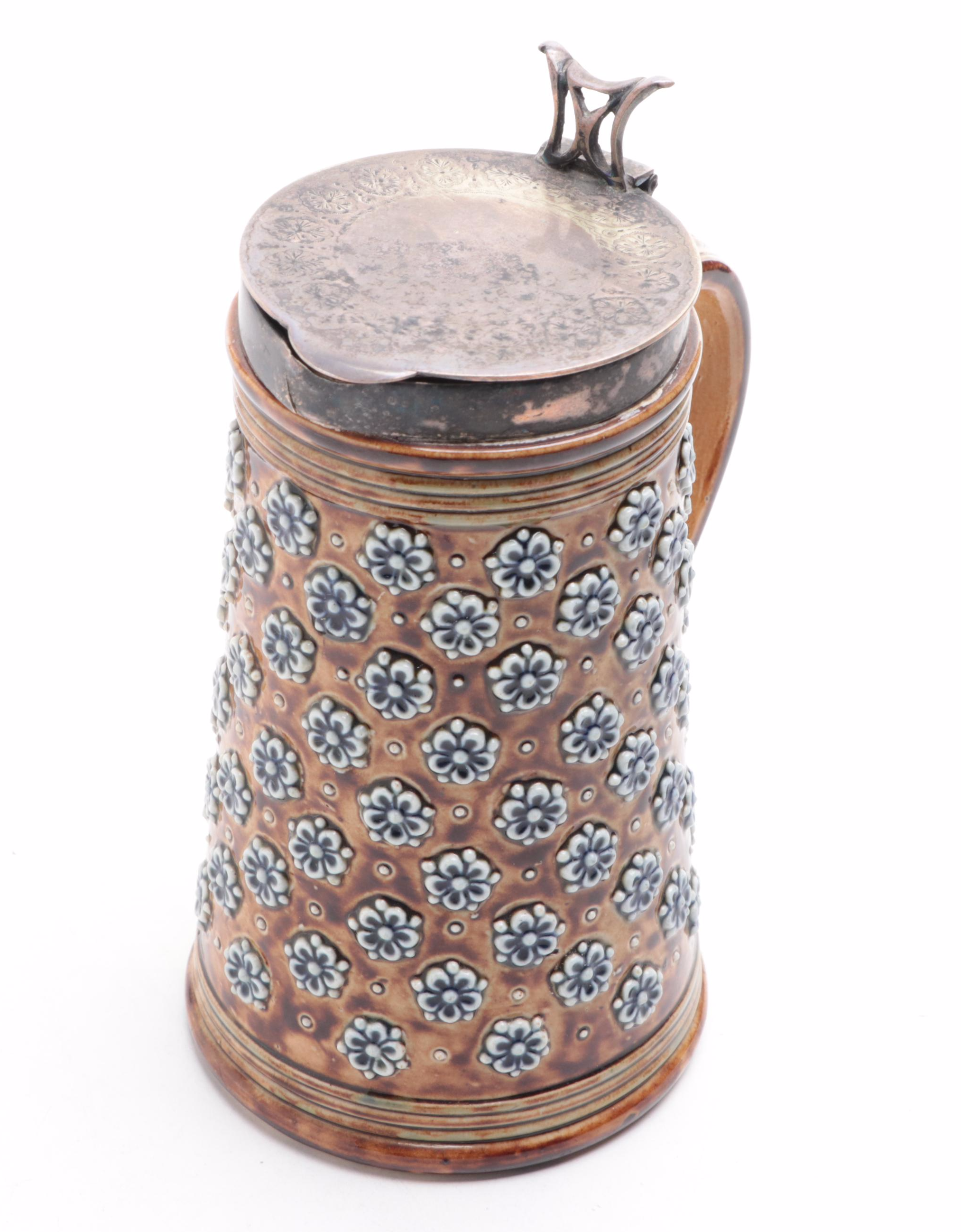 Doulton Lambeth Art Pottery Stoneware Stein, 1875 EBTH