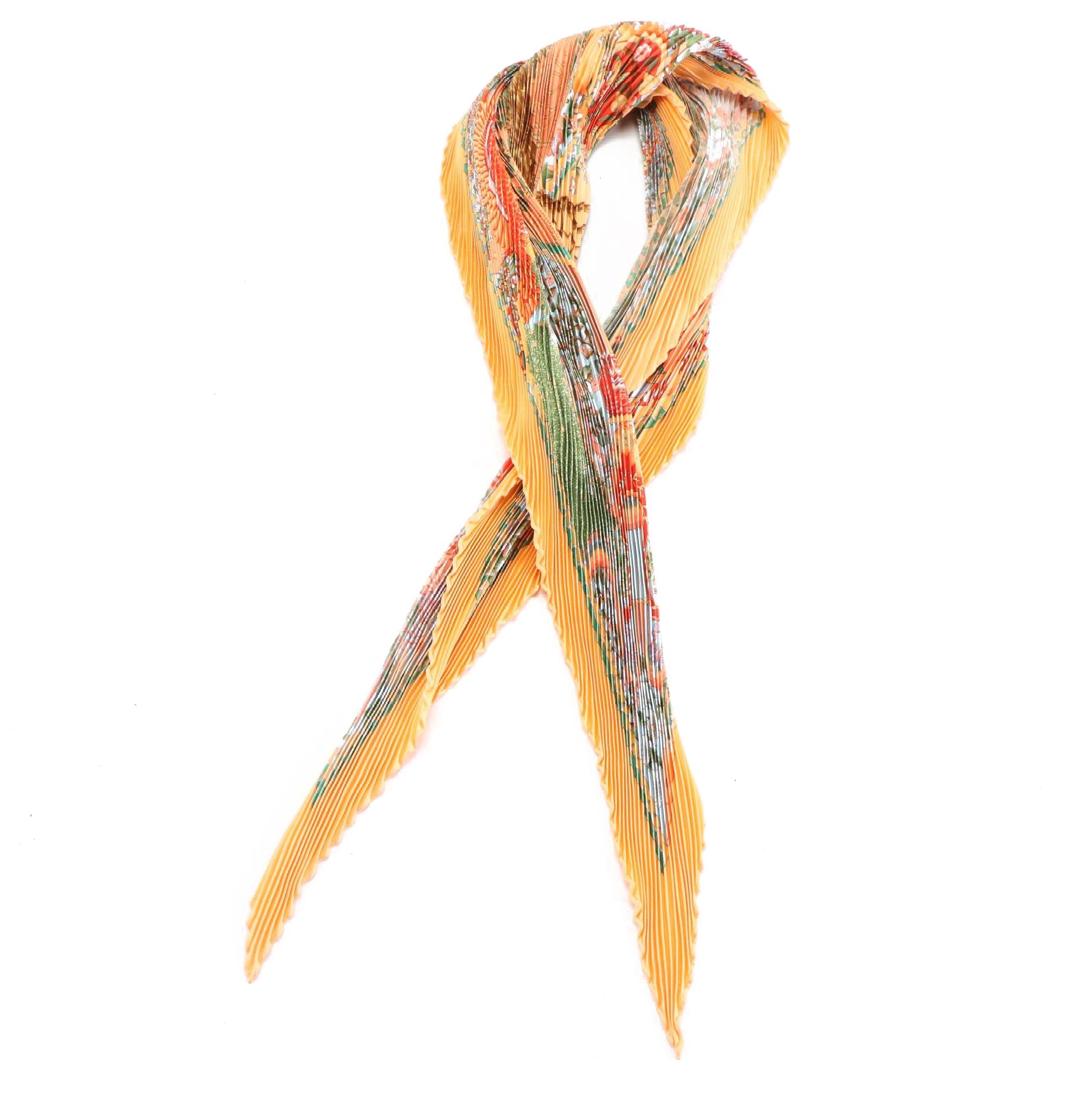 Hermès "Axis Mundi" Silk Plisse Scarf EBTH