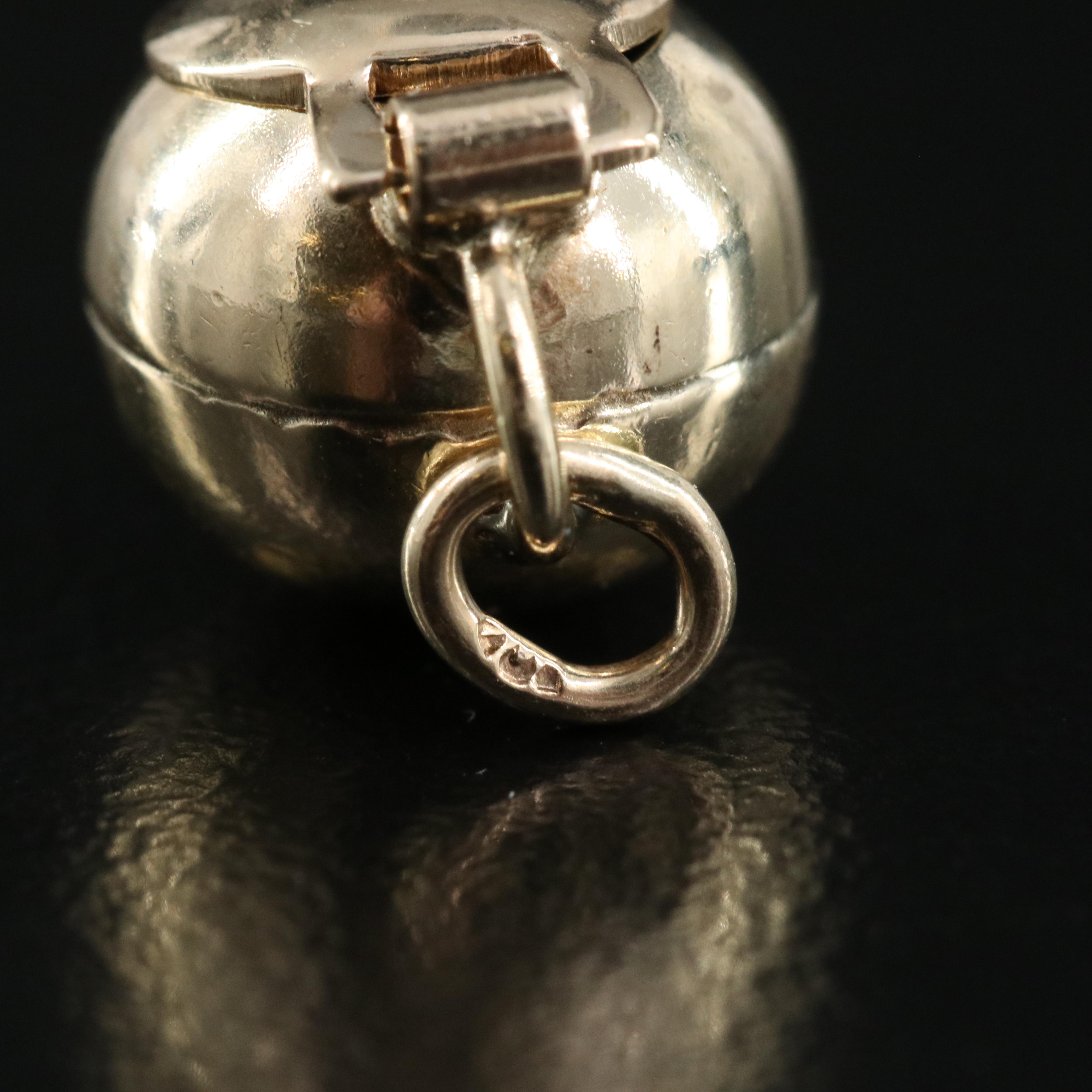 10K Tea Kettle Charm with Articulating Lid EBTH