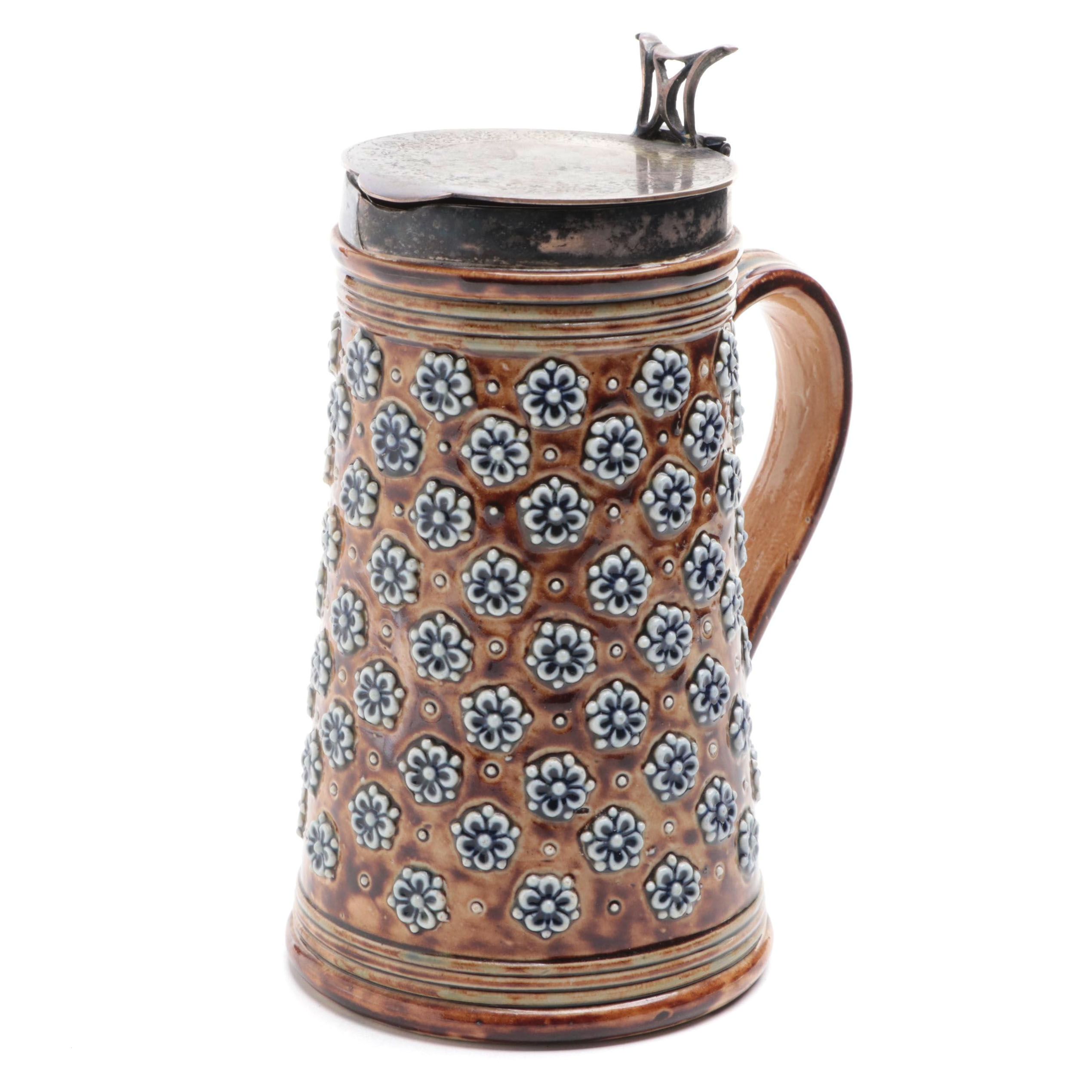Doulton Lambeth Art Pottery Stoneware Stein, 1875 EBTH