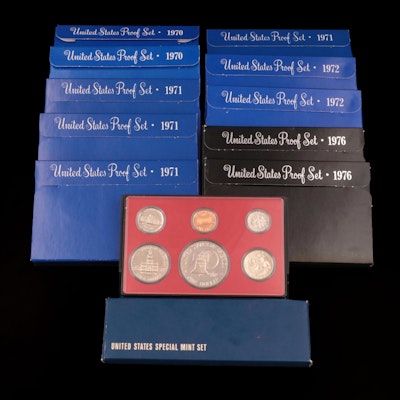 Ten U.S. Mint Proof Sets with Special Mint Set