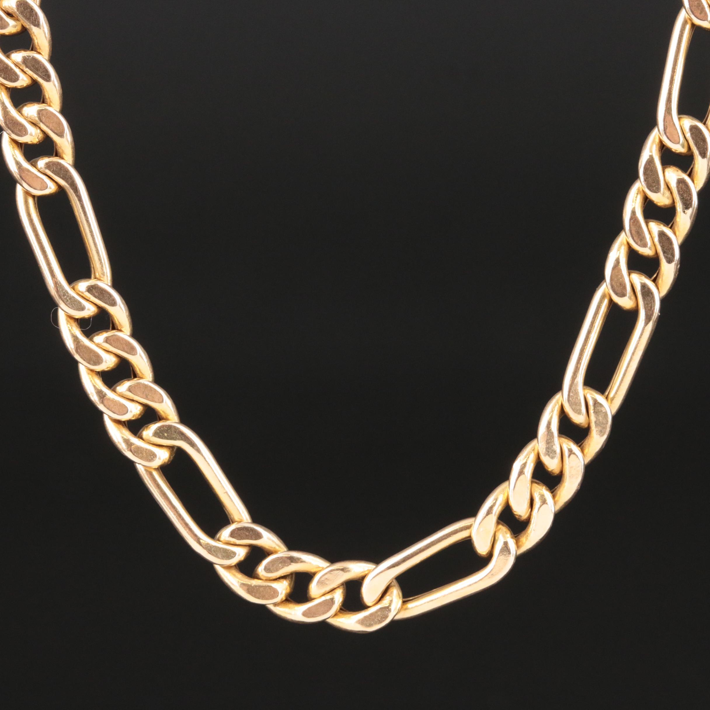 14K Figaro Chain Necklace EBTH