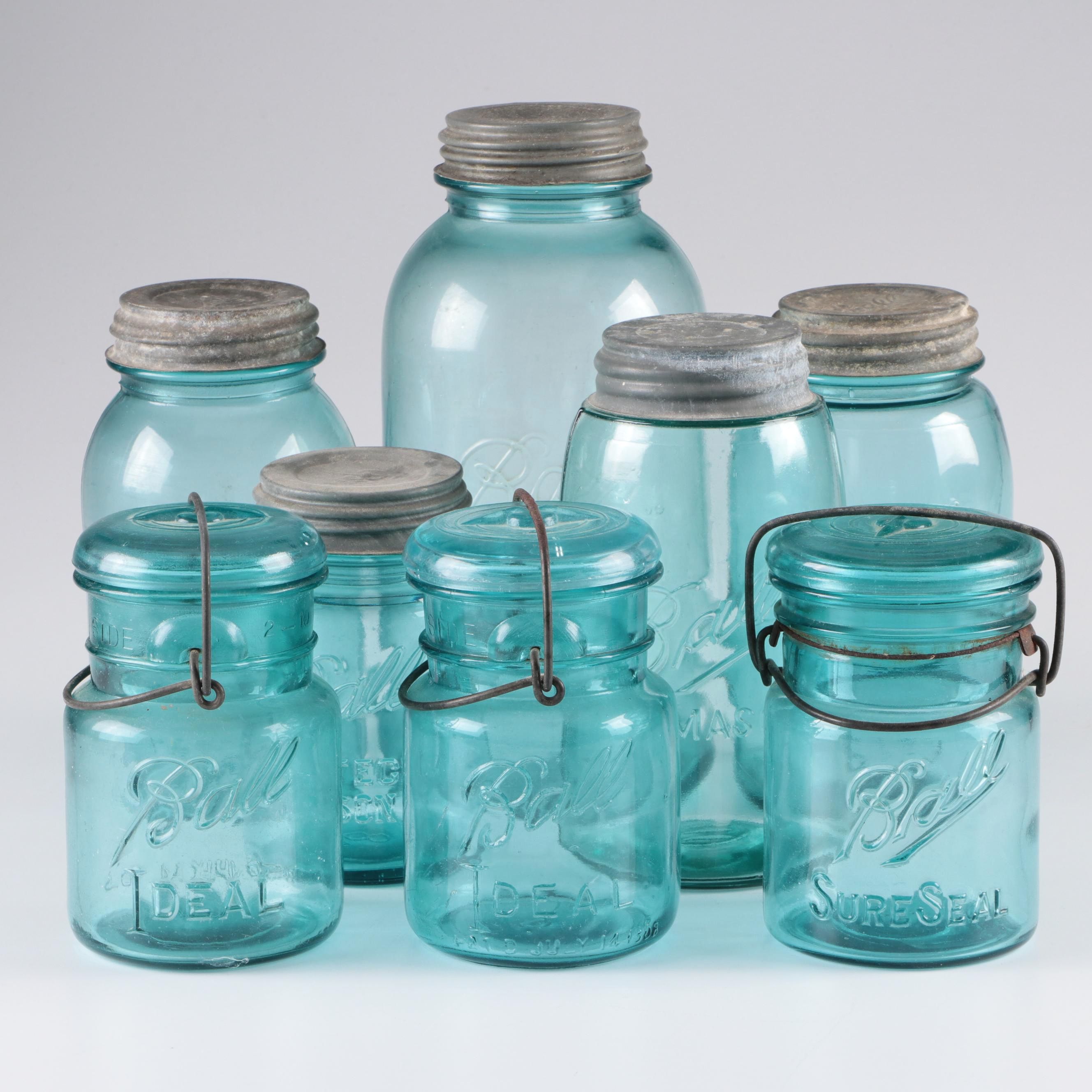 Ball Perfect Mason, Super Seal and Ideal Glass Canning Jars EBTH