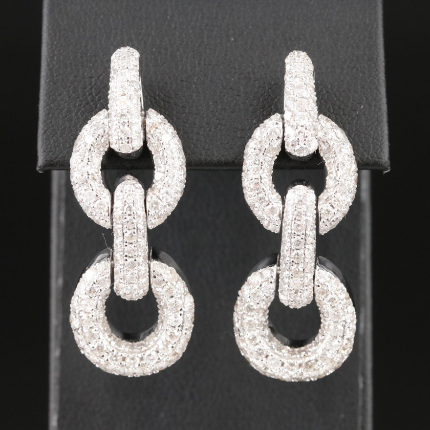 14K 4.89 CTW Diamond Link Earrings