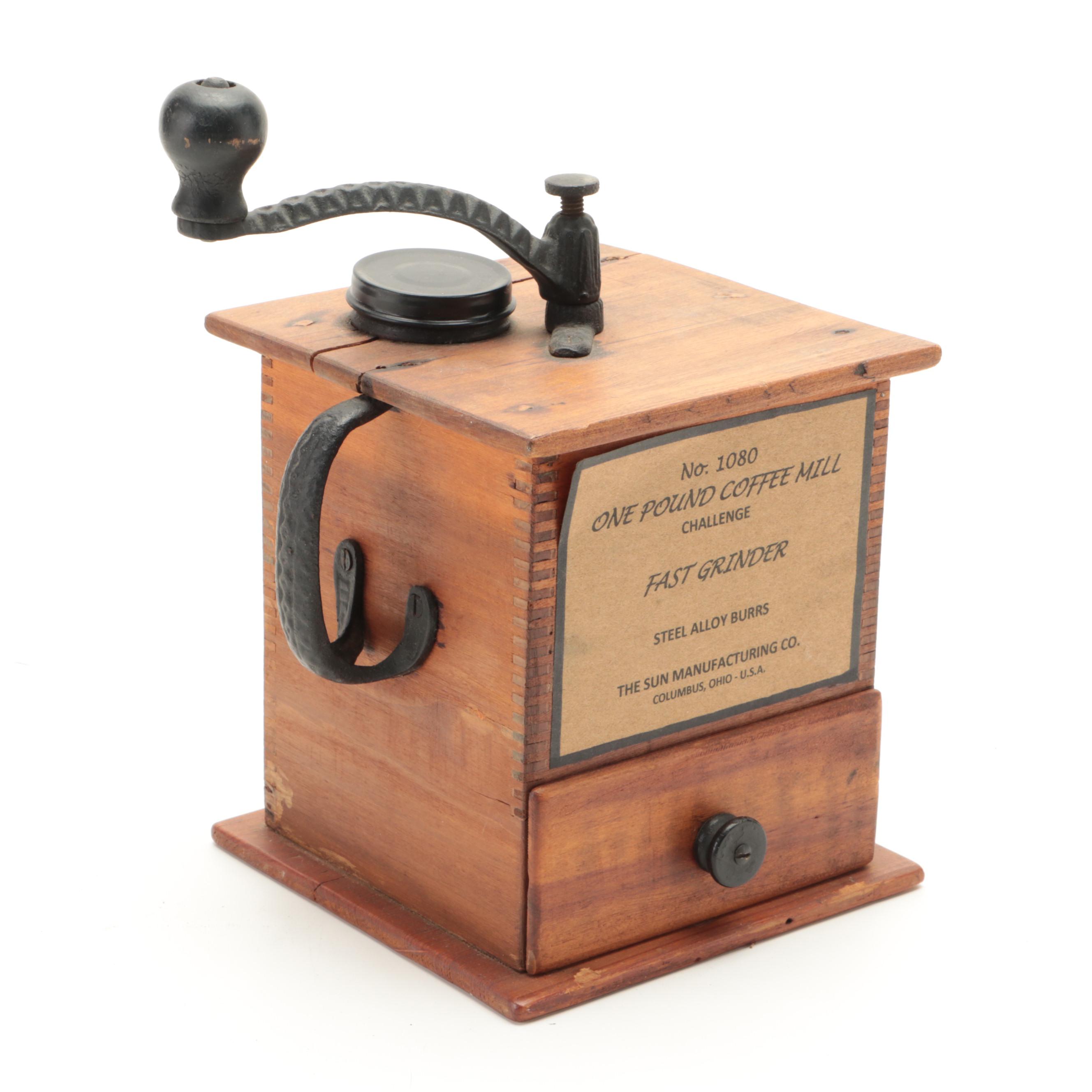 Wood Hand Crank Coffee Grinders, Early 20th Century EBTH