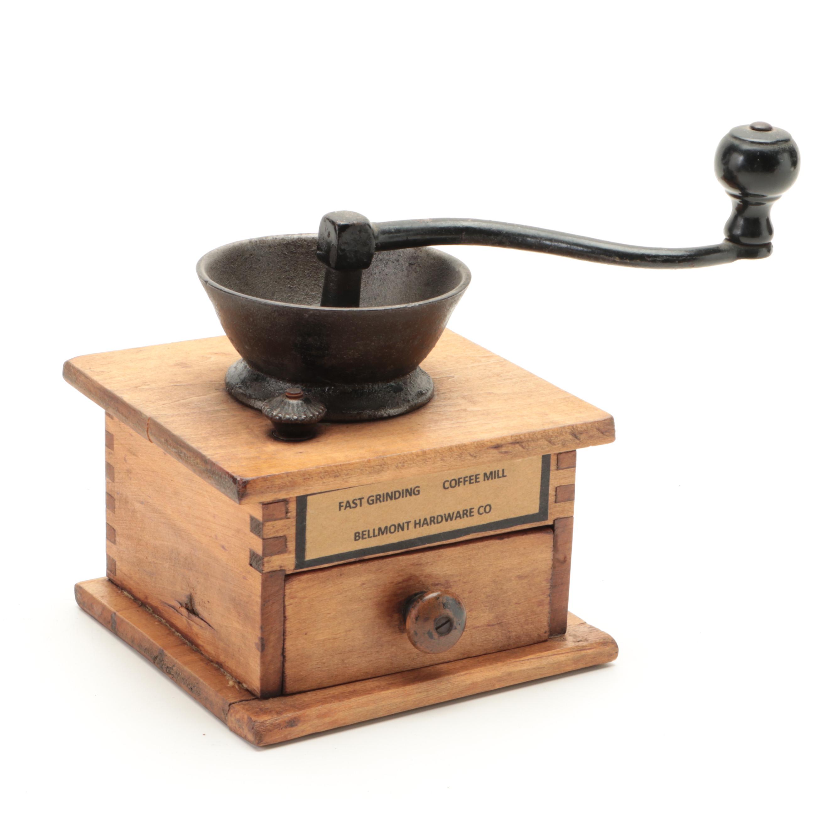 Wood Hand Crank Coffee Grinders, Early 20th Century EBTH