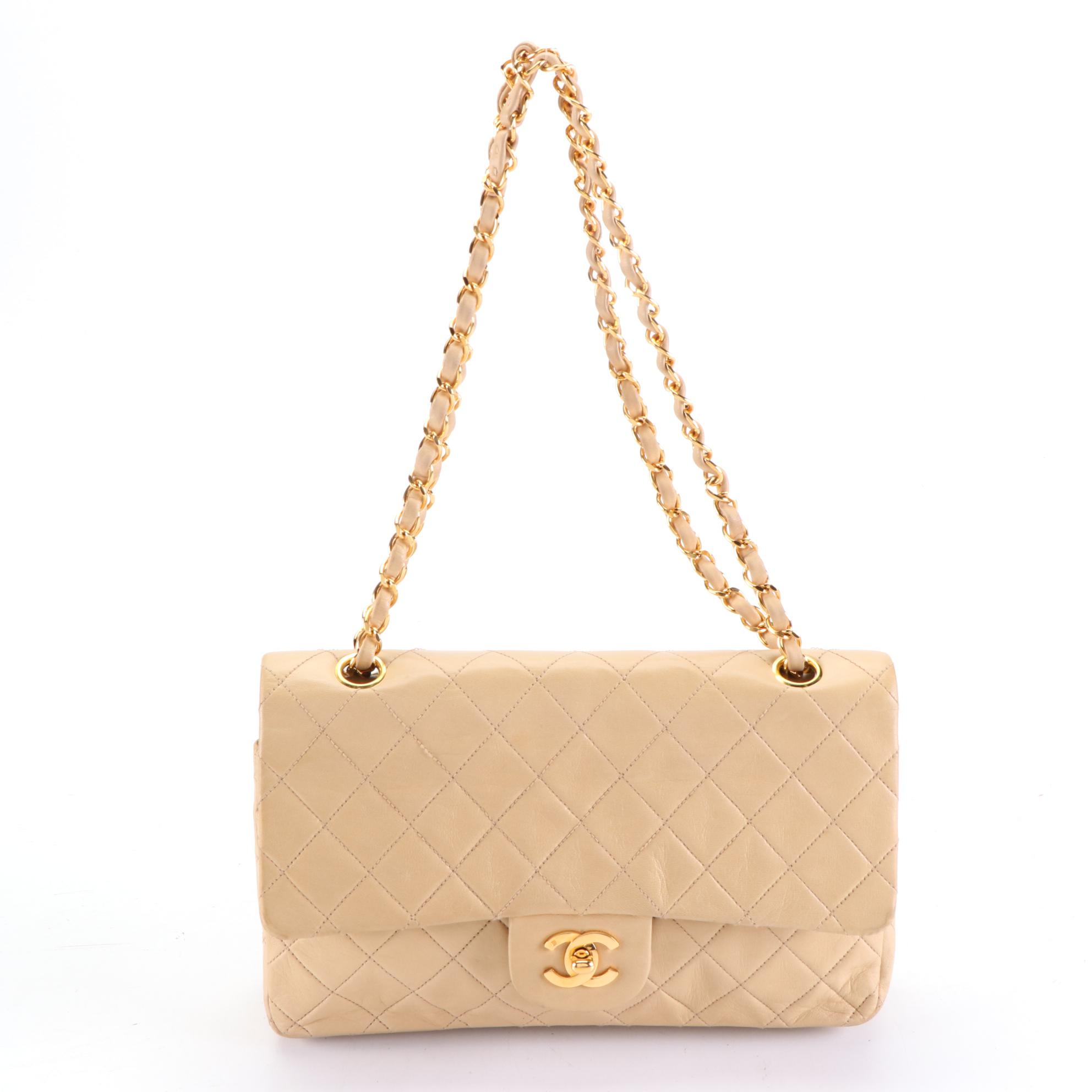 Chanel Classic Double Flap Bag Small in Quilted Lambskin Leather EBTH