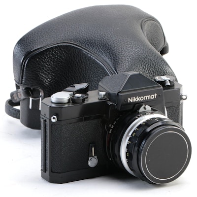 Nikon Nikkormat 35 mm SLR Camera with Case, Mid-20th Century