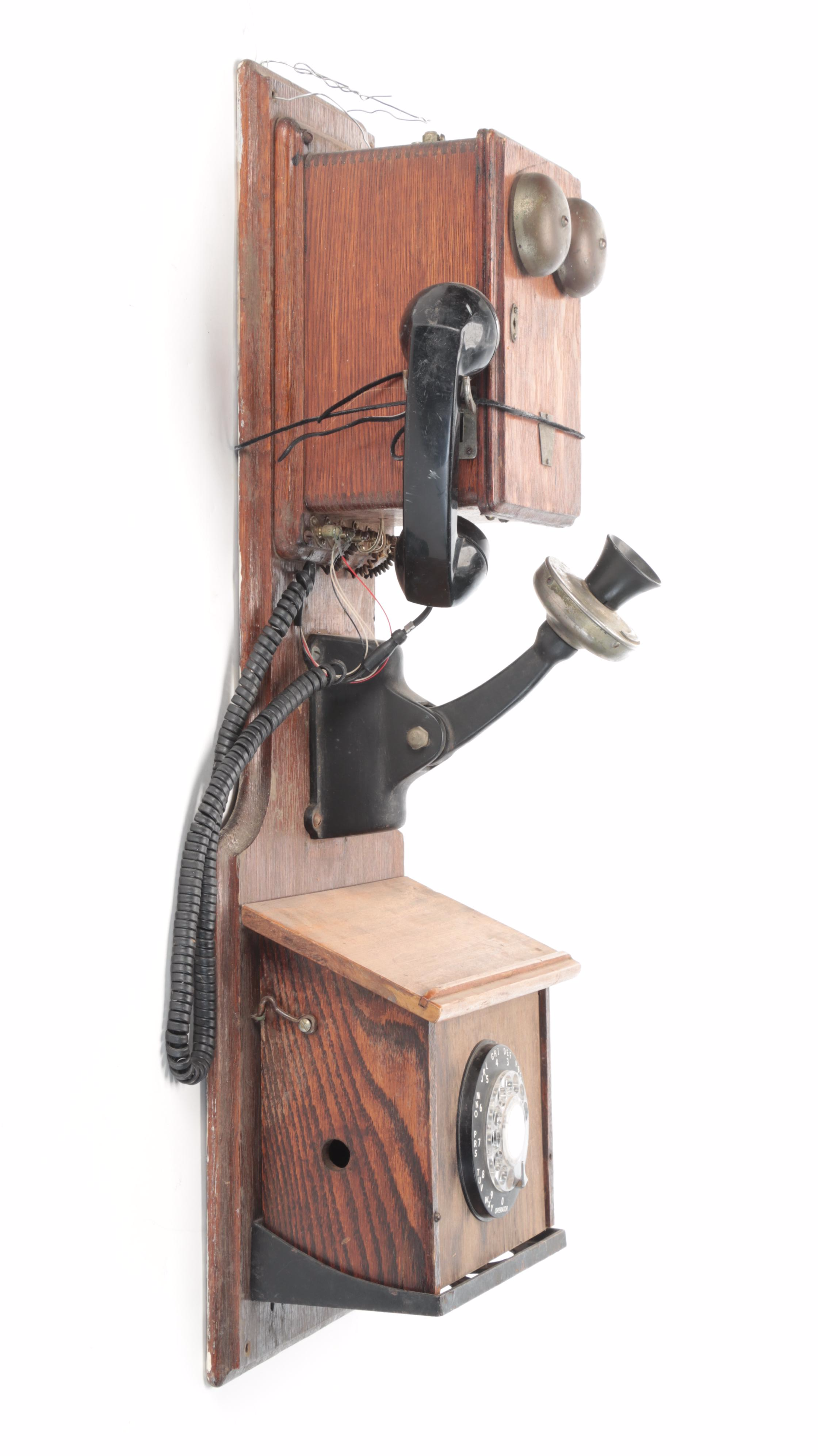 Keystone Telephone Company Wall Mount Telephone With Rotary Dial EBTH