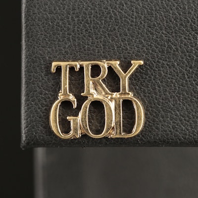 Tiffany & Co. "Try God" Sterling Pin