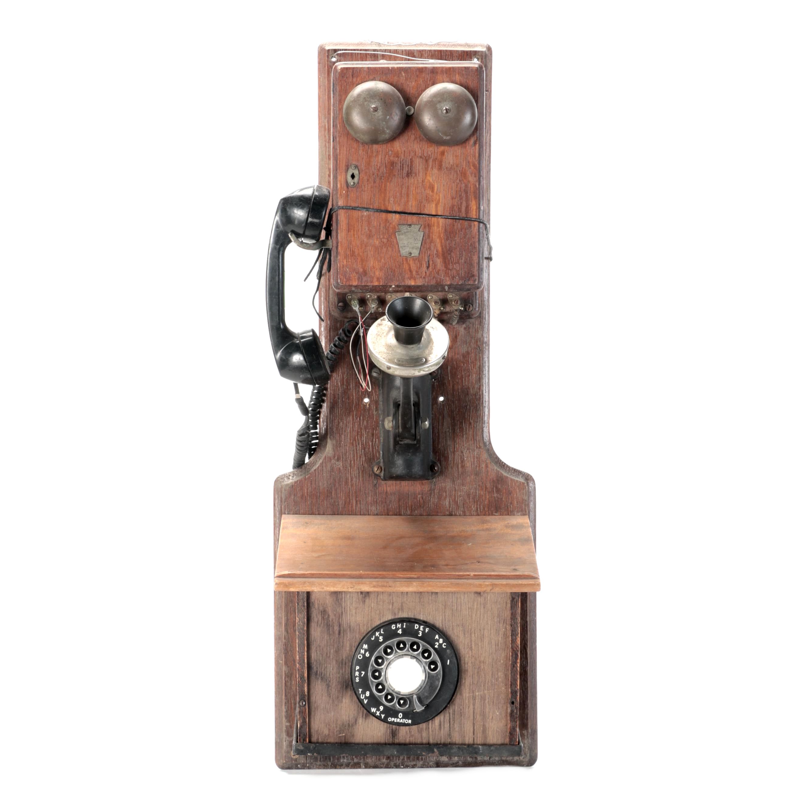 Keystone Telephone Company Wall Mount Telephone With Rotary Dial EBTH