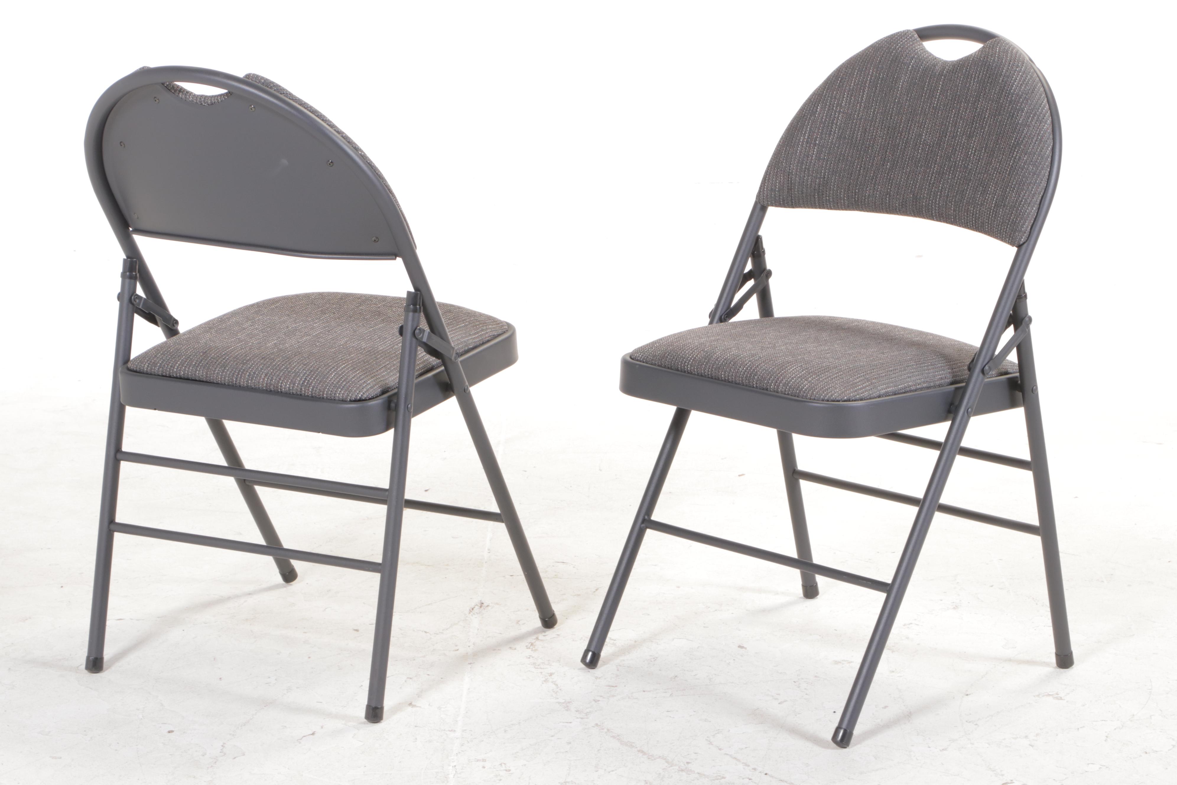 Six Dorel Home Furnishings Fabric Upholstered Folding Chairs EBTH