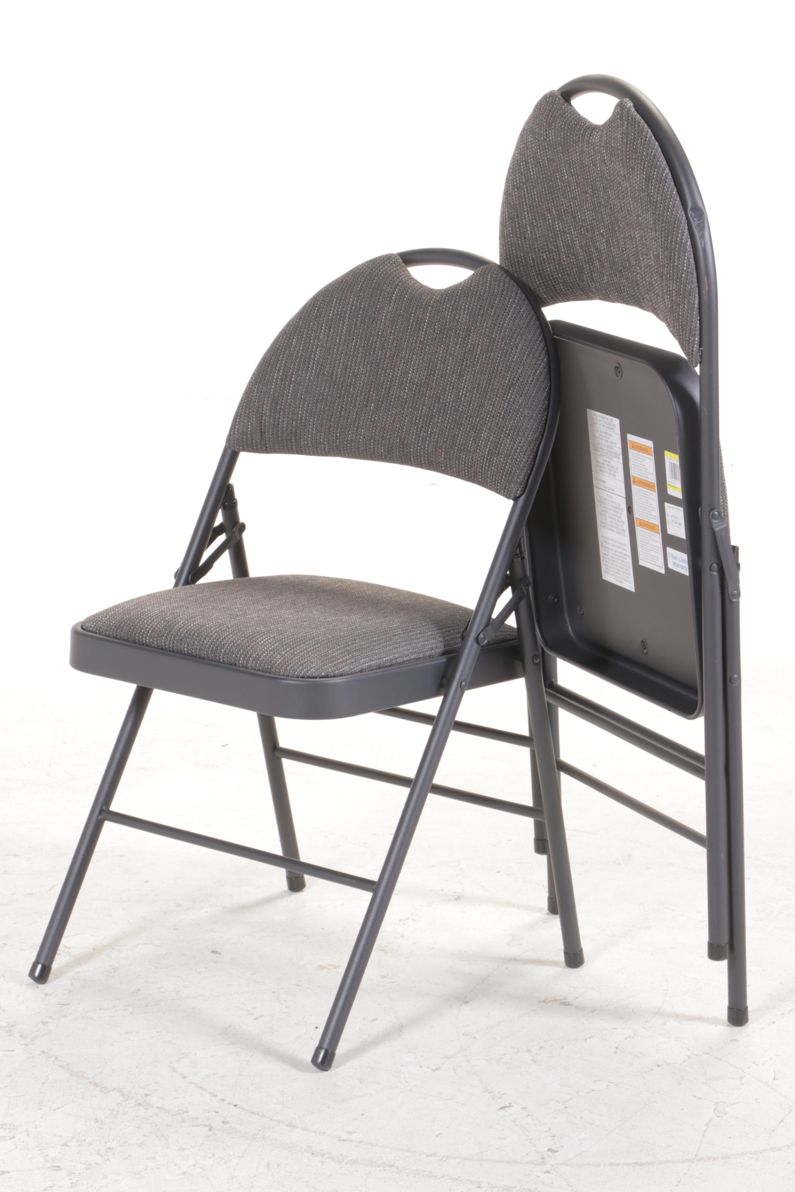 Six Dorel Home Furnishings Fabric Upholstered Folding Chairs EBTH