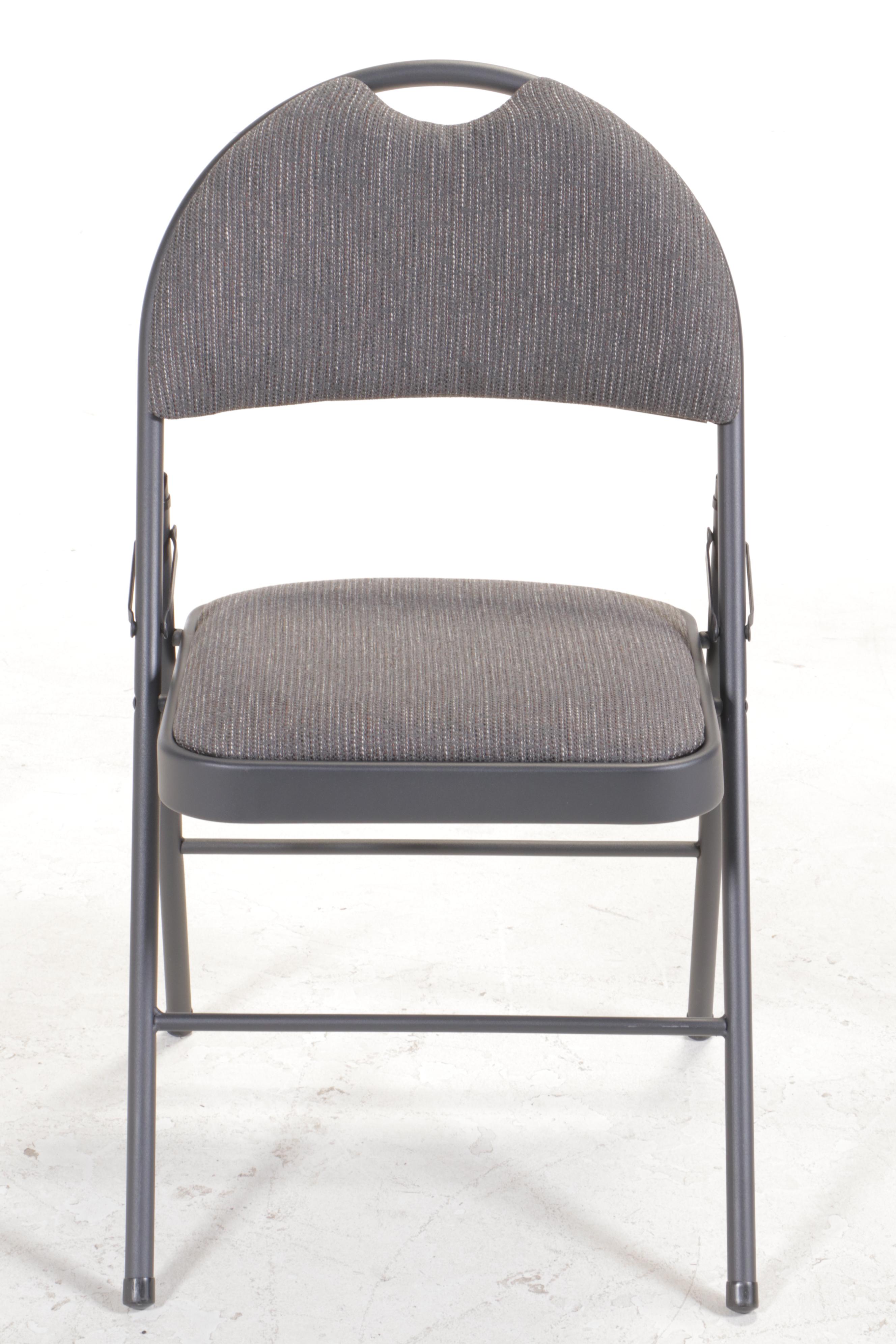 Six Dorel Home Furnishings Fabric Upholstered Folding Chairs EBTH