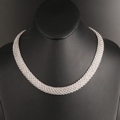14K Five Row Rope Chain Necklace