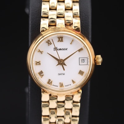 14K Swiss Geneve Quartz Wristwatch