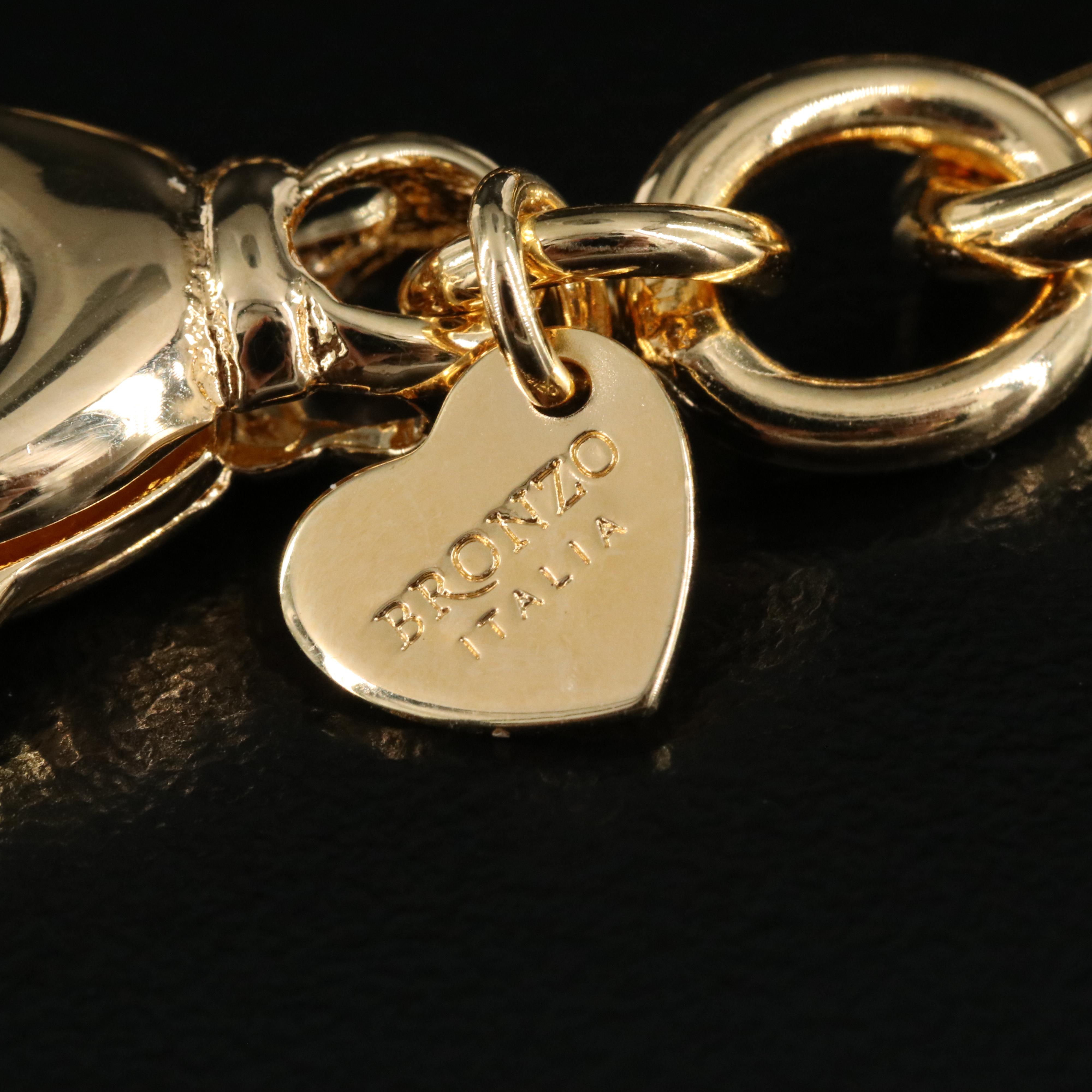 Italian Milor Bronze Fancy Link Bracelet EBTH