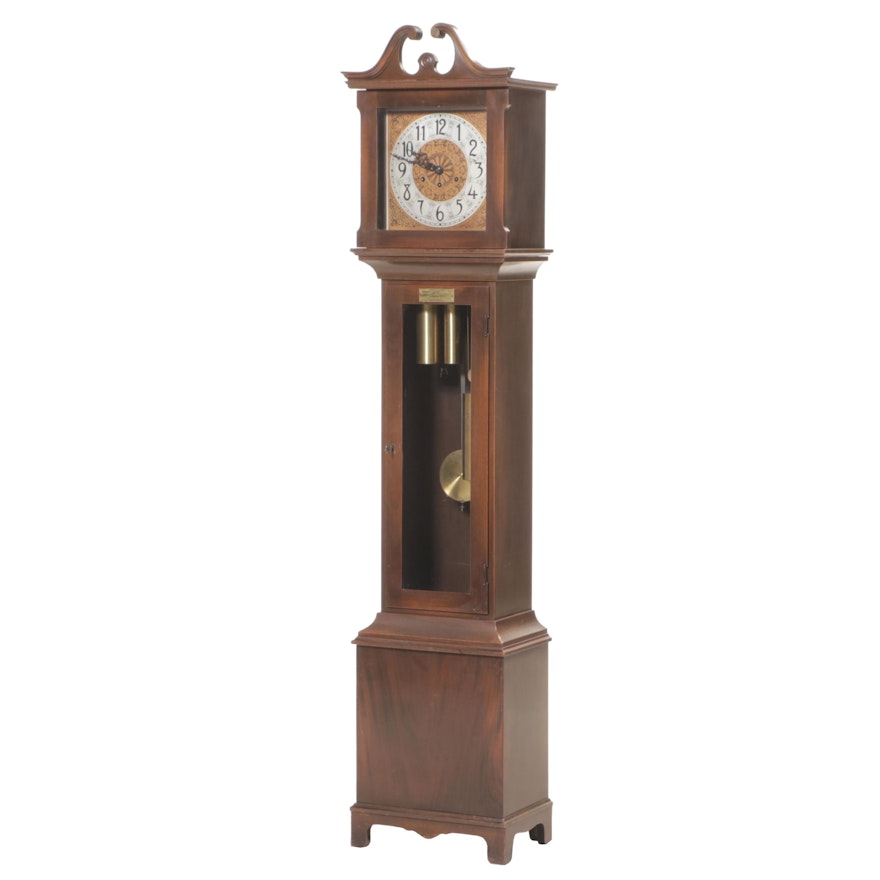 Colonial Mfg. Co. Mahogany Case Grandfather Clock