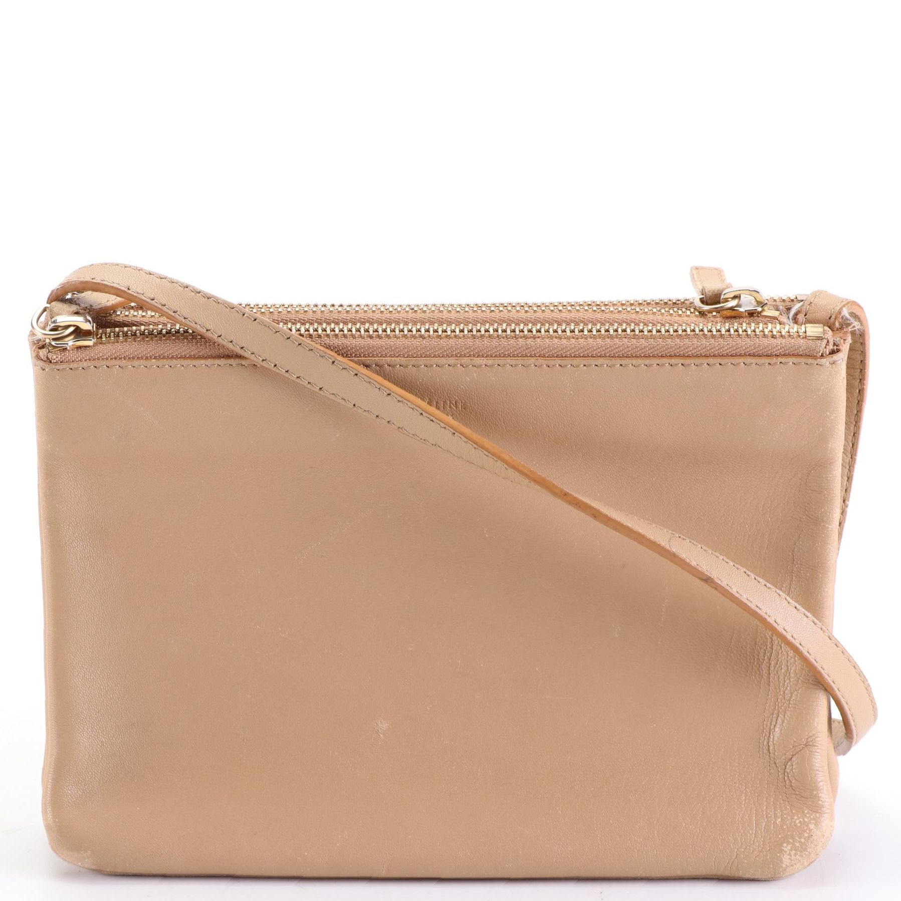 Céline Trio Zip Crossbody Bag in Lambskin Leather EBTH