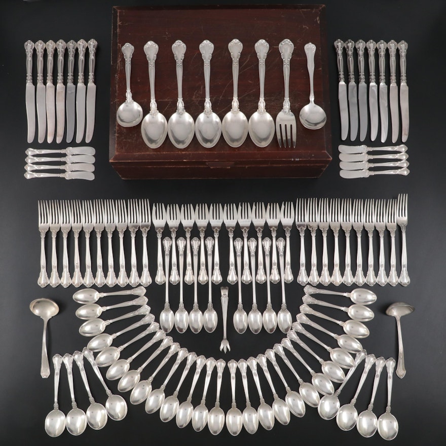 Gorham "Chantilly"and Other Sterling Silver Flatware with Serving Utensils