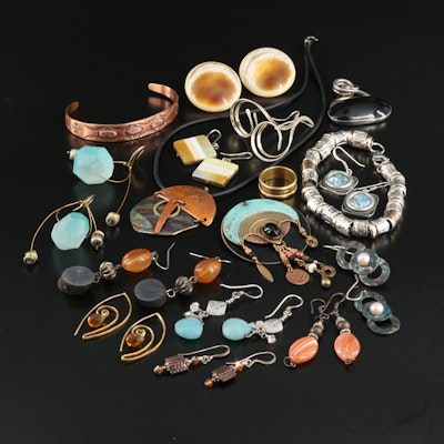 Necklaces, Bracelets and Earrings Including Edgar Berebi Bard Sterling Pendant