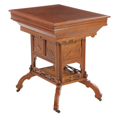 Victorian Forest City Furniture The Ross Table Wash-Stand in Walnut, Late 19th C