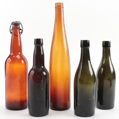 Reed & Company, Illinois Glass with Other Beer and Wine Bottles, Early 20th C.