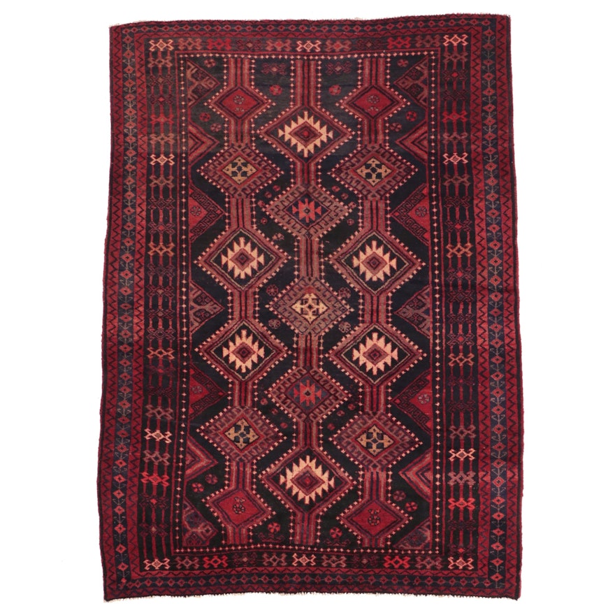 5'11 x 8'3 Hand-Knotted Persian Yalameh Area Rug