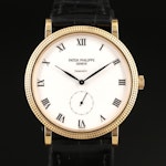 18K Patek Philippe for Tiffany & Co. Calatrava Hobnail Case Wristwatch