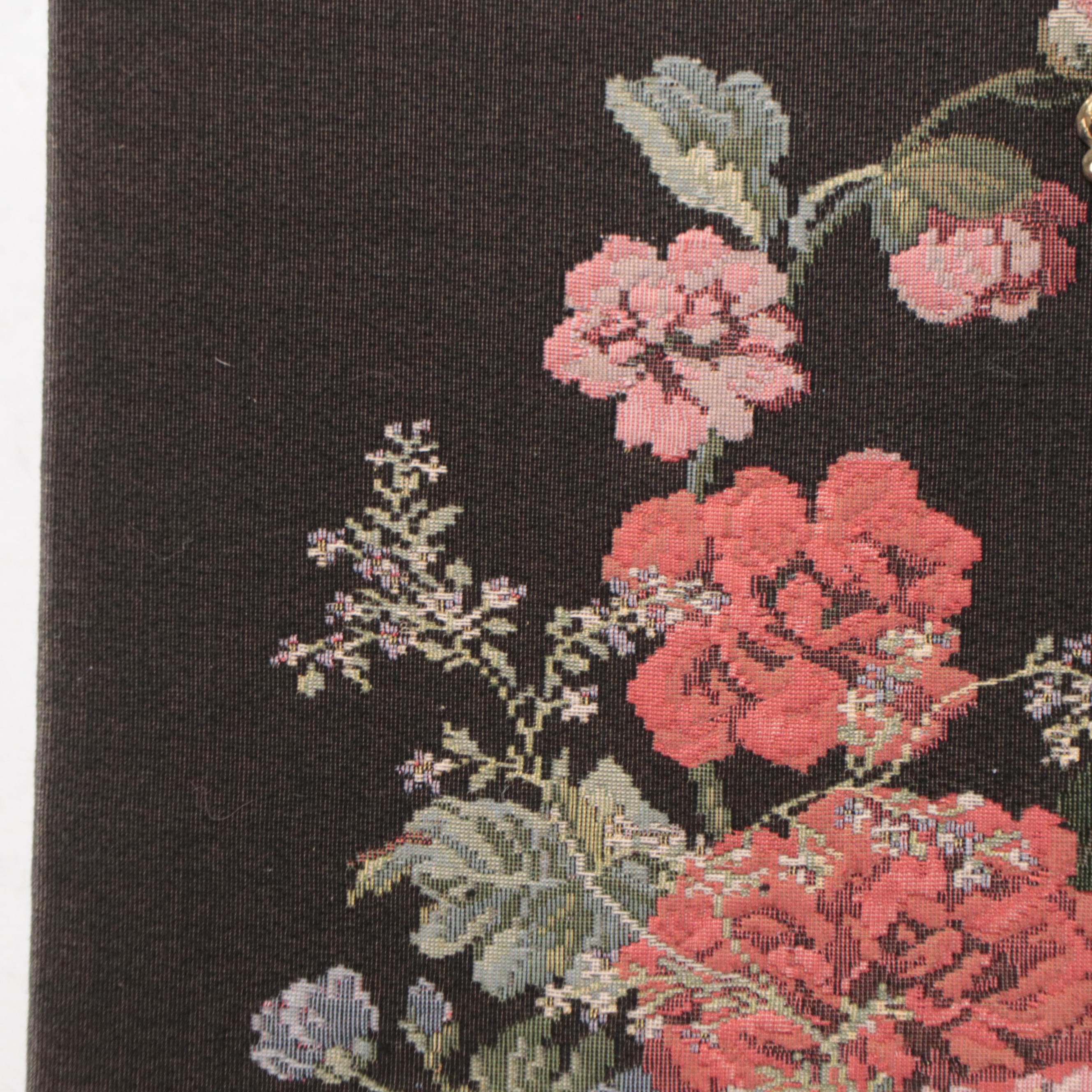 Corona Decor Co. Floral Still Life Jacquard Tapestry Fireplace Screen