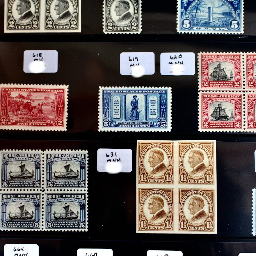 Mint Condition Group of Early U.S. Postage Stamps
