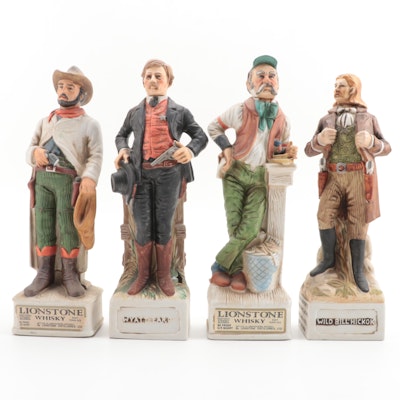 Lionstone and McCormick Western Decanters Including "Wild Bill Hickok" and More