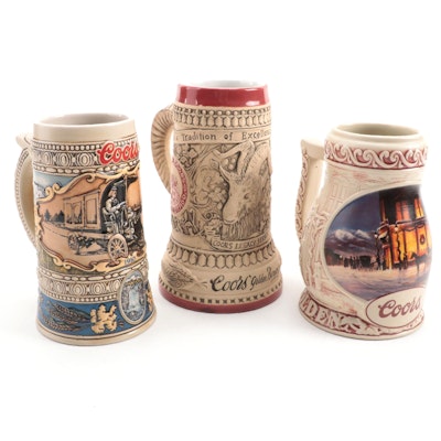 Ceramarte Coors Brewing Company Stoneware and Other Beer Steins