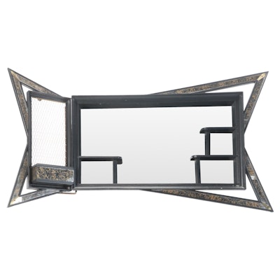Illinois Moulding Co. Atomic Modern Shadowbox Wall Mirror, Mid-20th Century