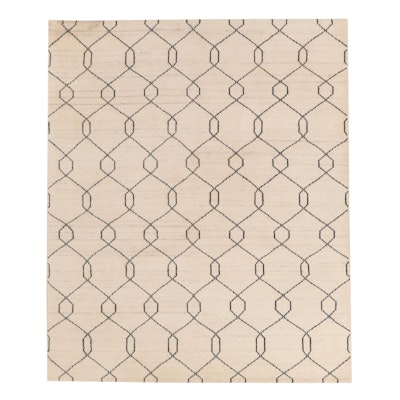 8'2 x 9'10 Hand-Knotted Ethan Allen Tulu Trellis Area Rug