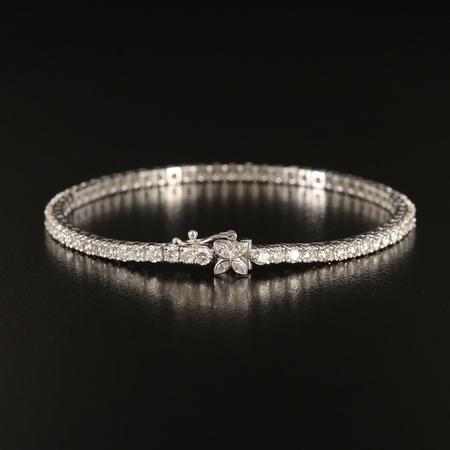 14K 5.00 CTW Lab Grown Diamond Bracelet with IGI Report