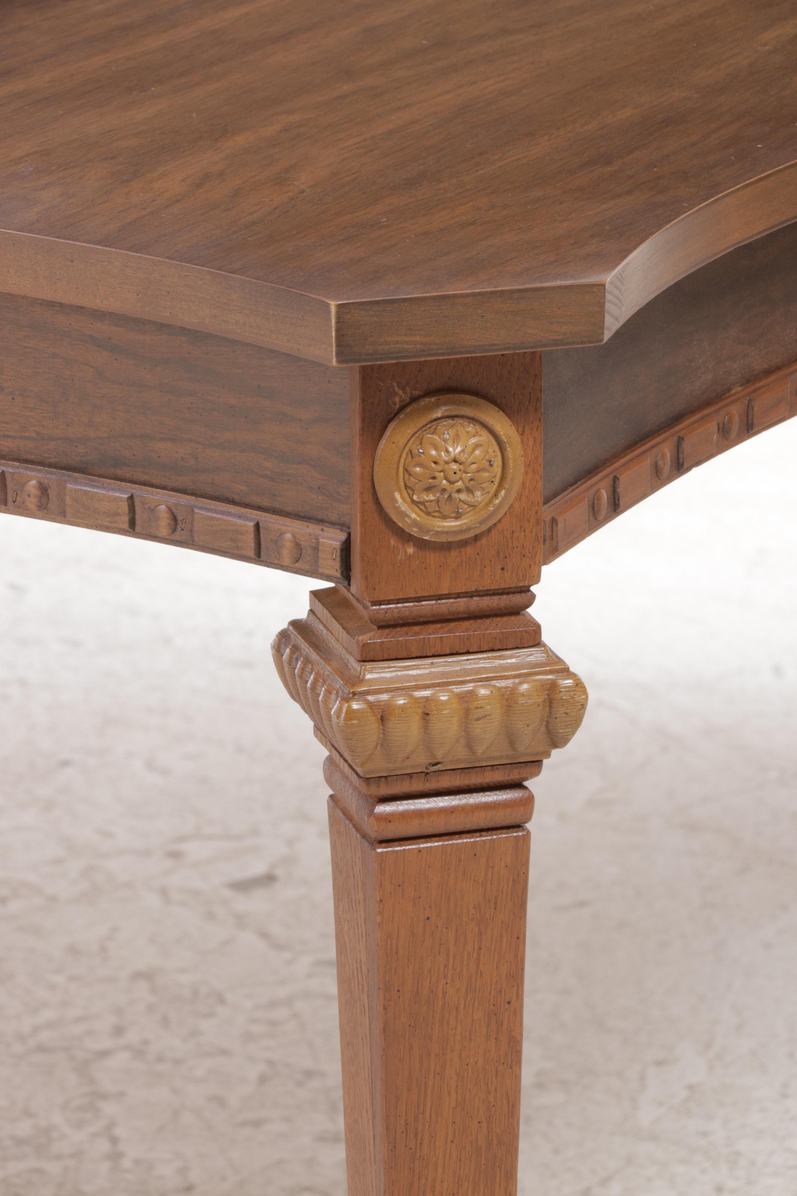 SevenPiece Bassett French Provincial Style WalnutFinished Dining Set