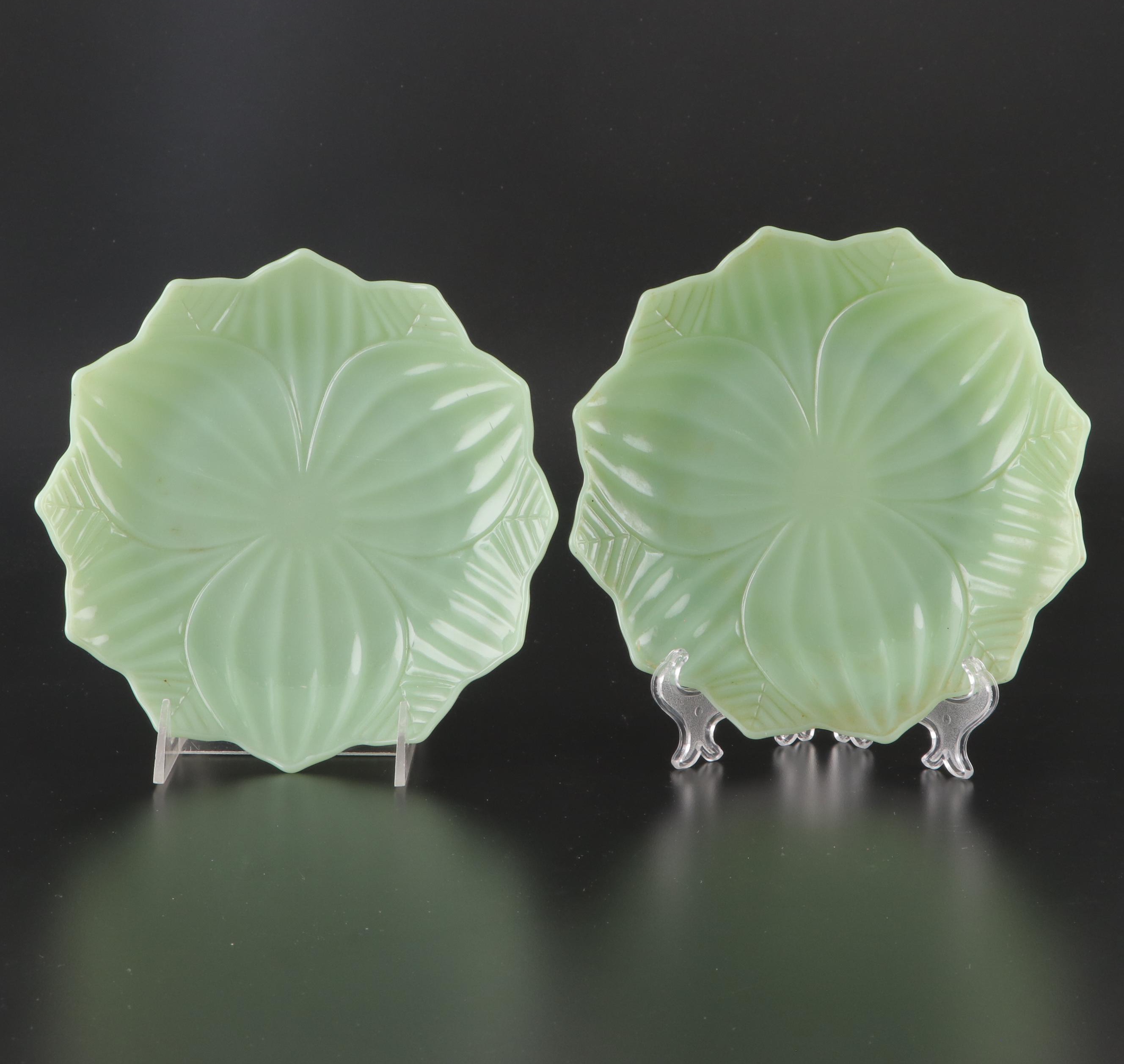 FireKing Jadeite Oven Ware Green Glass Plates, Mid20th Century EBTH